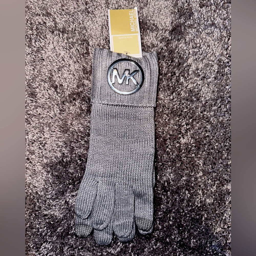 Michael Kors Winter Tech Gloves Grey